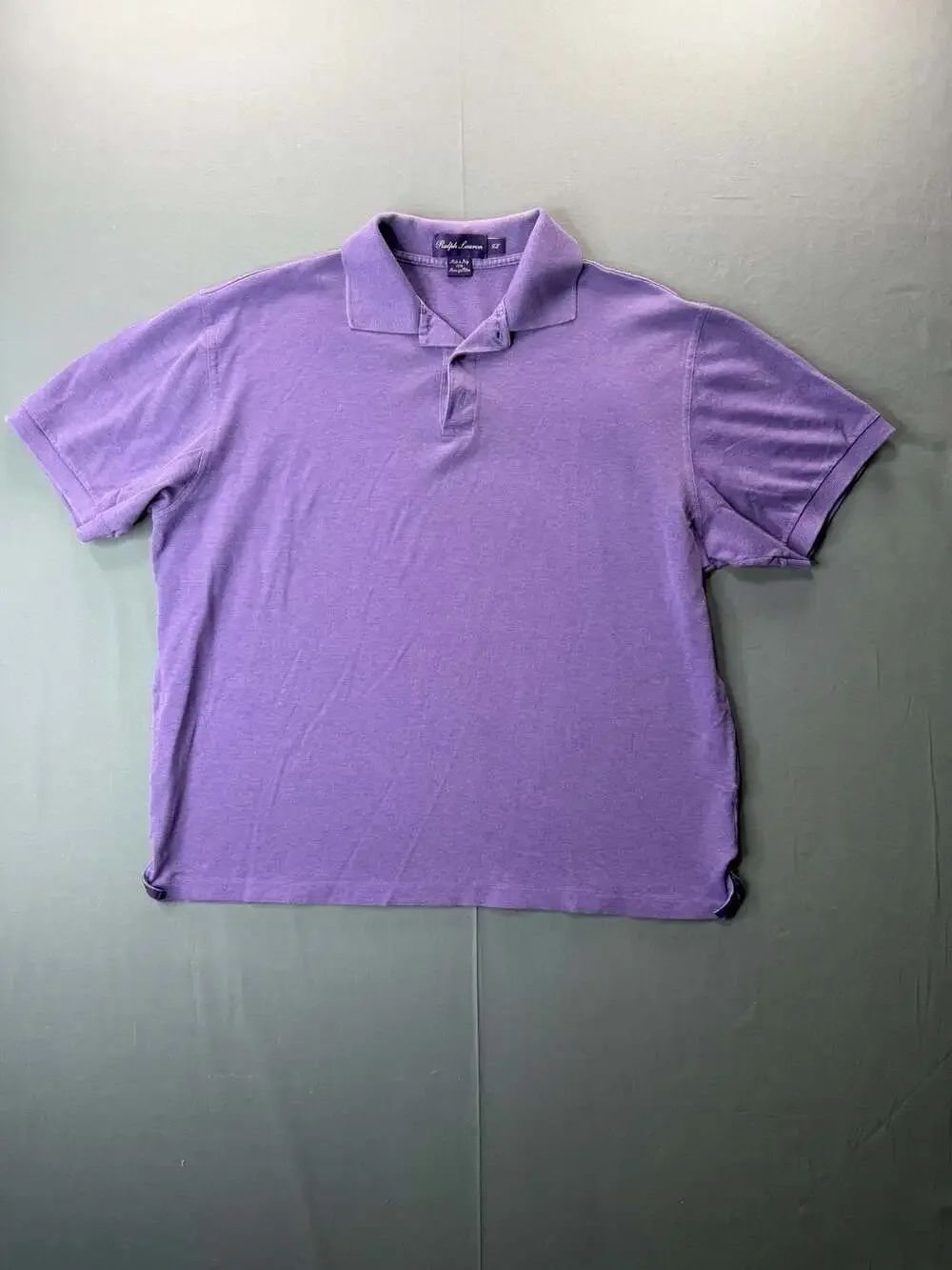 Ralph Lauren Purple Label Mercerized Cotton Polo Shirt Men XL Purple Italy